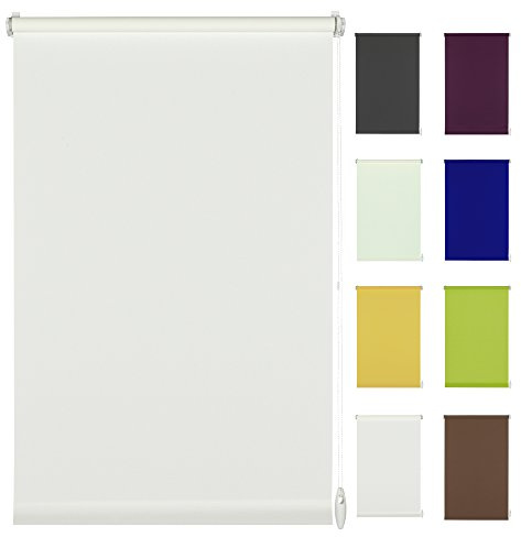 Seitenzug-Rollo Ohne Bohren Easy-Fix Klemmfix (120 x 150 cm, reinweiß)