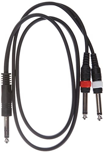 Adam Hall Cables 3 STAR YVPP 0100 - Cavo Audio Jack stereo da 6,3 mm a 2 x Jack mono da 6,3 mm 1 m