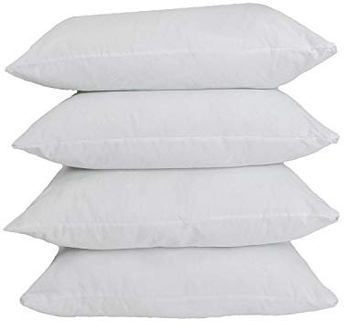 MERINO BETTEN 4er Set Kopfkissen 60x60 | Innenkissen | Schlafkissen | Füllkissen mit Reißverschluss