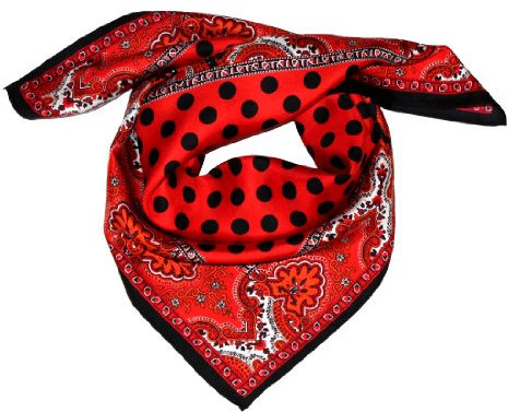 Lorenzo Cana Halstuch fuer Jungen Knaben, aufwändig bedrucktes Tuch aus 100% Seide, 70 cm x 70 cm harmonische Farben, rot schwarz 8905233