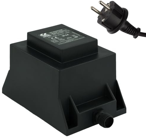KERRY ELECTRONICS Netzteil 105 Watt IP44, LED-Trafo, Transformator 230V auf 12V, Netzkabel 2-Pin-Stecker, Netzstecker 2 Polig, 12V Adapter, Netzteil-Adapter, Netzgerät, Netzadapter