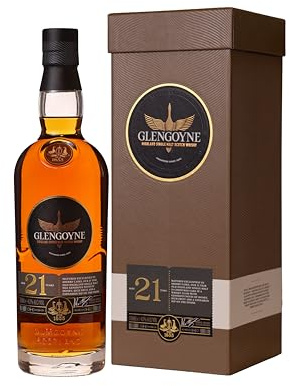 Glengoyne 21 Jahre Single Malt Scotch Whisky mit Geschenkverpackung (1 x 0,7 l)