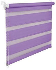 KS Handel 24 DOPPELROLLO DUOROLLO 120 cm BREIT 150 cm LANG LILA VIOLETT INKL. SEILZUG FENSTERROLLO KLEMMROLLO Jalousie