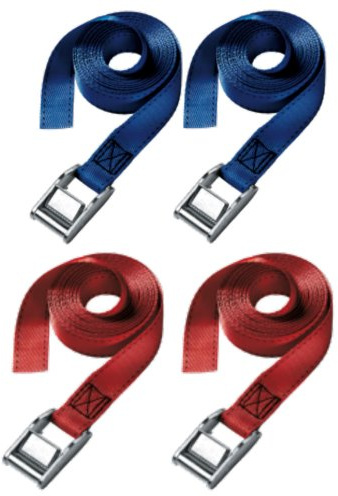 Master Lock 3110EURDATCOL Sangle d'arrimage avec boucle à griffes, Couleur Aléatoire, 2,50m x 25mm Sangle, Pack de 2