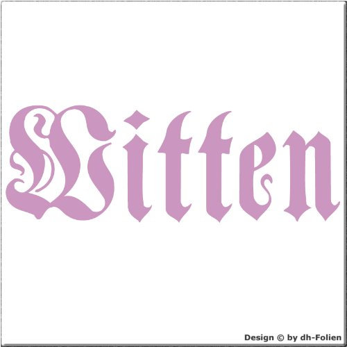 cartattoo4you AK-01667 | Witten - Fraktur altdeutsche Schrift | K-Serie | 17 x 5 cm | Farbe lila glänzend|in 23 Farben erhältlich Heckscheibe Auto Aufkleber Car Sticker Tuning Spruch Fun