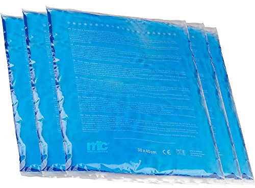 Medicalcorner24 Kalt Warm Kompressen, Gel, Mikrowellen geeignet, 30 x 40 cm, 5 Stück
