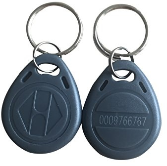 YARONGTECH Proximity EM4100 125 KHz RFID EM-ID kort etikett pollett nyckelring Keyfob endast läsa färg grå (100-pack)