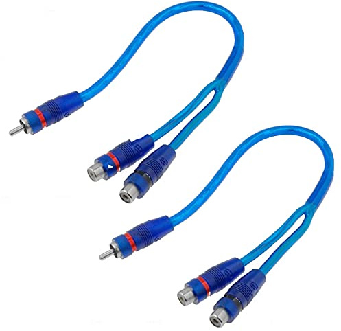 Sound-way 2 Adaptateurs Splitter Câble RCA 2 Femelle - 1 mâle Audio pour amplificateurs Sono
