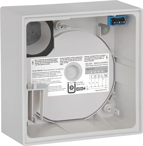 Helios ELS-GAP Lüfter Gehäuse kompatibel mit Rohr Ø 80 mm weiß