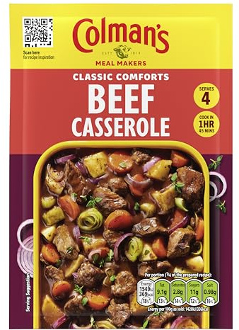 Colman's Classic Comforts Beef Casserole Meal Maker Quick to Prepare Casserole Mix Perfect with Creamy Mashed Potato for a Delicious Family Meal 10x 40 g