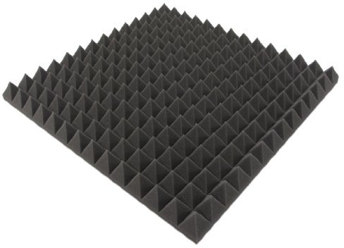 Akustikpur - 32 St. ca. 50 cm x 50 cm x 5 cm - Akustikschaumstoff,Pyramiden Akustik Schaumstoff,Akustik Dämmung