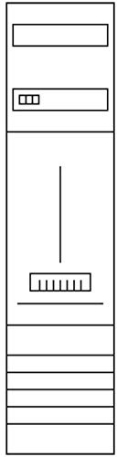 Panneau complet, univers Z 1ZP, H=1050mm, 1 panneau - Panneau de comptage 1 kWh-mètres 0 rangées
