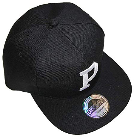 Iniciales de letras Snapback Cap Black & White