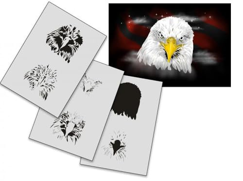 UMR-Design AS-198 Eagle Airbrushschablone Step by Step Grösse M