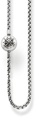 Thomas Sabo Collana pisello da donna KARMA BEADS in argento 925 annerito 45 cm - KK0002-001-12-L45