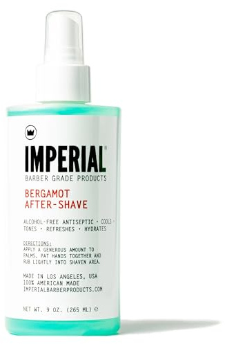 Imperial Barber Grade Products Bergamot After-Shave Alcohol Free, 9 oz
