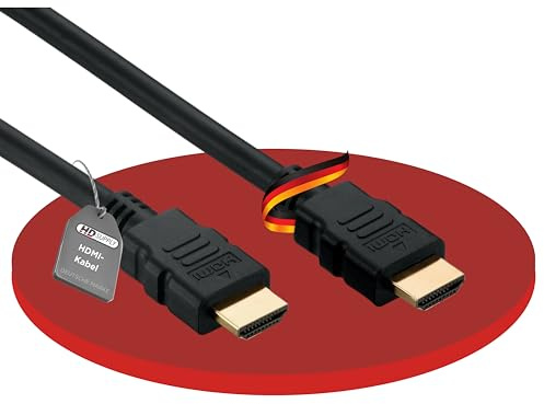 HDSupply Câble HDMI X-HC000-100E à Vitesse Standard avec Ethernet, Prise HDMI-A (19 Broches) vers HDMI-A (19 Broches), Double Blindage, Contacts plaqués Or, 10,0 m, Noir