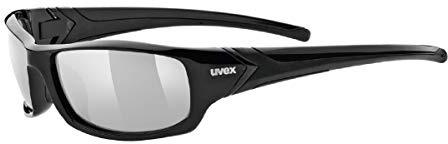 uvex sportstyle 211 - Sportbrille für Damen und Herren - starker Schutz vor Sonnenstrahlung - druckfreier Sitz & perfekter Halt - black/litemirror silver - one size