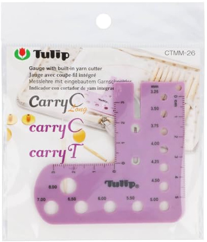 Tulip Needle Gauge with Thread Cutter, One Size, Purple