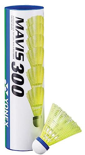 Yonex Mavis 300 Yellow Shuttlecocks - 78 - Medium (6 pieces)