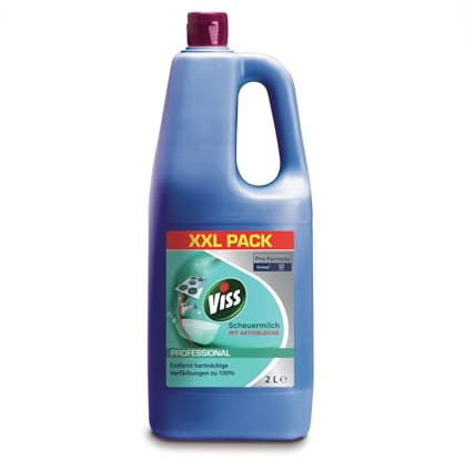 Viss Professional skurmjölk, med aktivt klor och blekningseffekt, universellt användbar i kök och badrum, 6 x 2 l