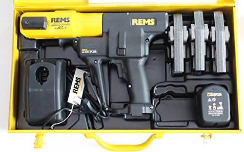 REMS Pressatrice Batteria Stampa ACC Nr 571014 + 3 Ganasce Per Pressatura Pinze Per Pressatura M o V