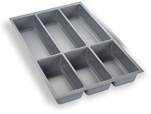 Orga-Box Besteckeinsatz silbergrau für 40er Schublade z.B. Nobilia ab August 2012 (473,5 x 294 mm) Besteckkasten III