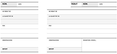APLI 12719 - Talonario recibo Catalán 1/3 papel litos (A-16CAT), 1 unidad