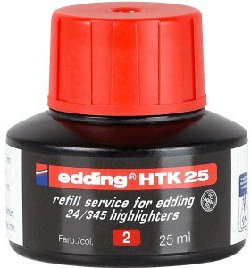 Edding Nachfülltinte HTK 25 Highlighter 25ml rot