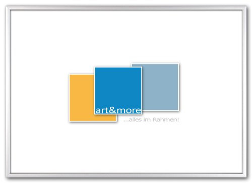 Bilderrahmen in Silber, Alurahmen für A2, S.08 Rahmen aus Aluminium für 42 x 59,4 cm – Antireflex