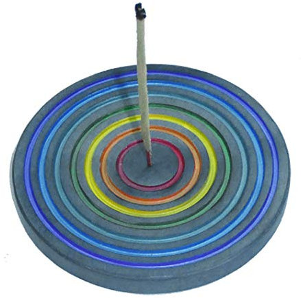 Räucherhalter aus Speckstein den Chakra Farben, Räucherstäbchen-Halter, bunt, Stein