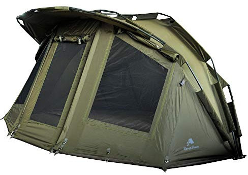 CampFeuer Angelzelt Storm | 2 Mann Karpfenzelt für Angler mit 3000 mm Wassersäule | wasserdicht | 2 Mann Bivvy Tent Anglerzelt | Fischerzelt mit Boden