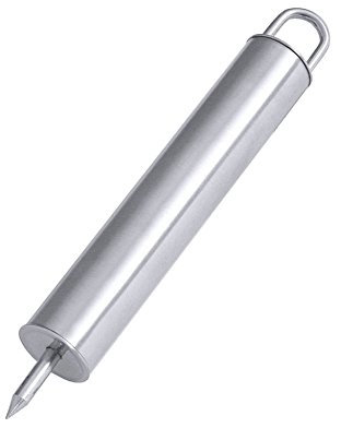 Kerafactum® - Perforatore Pikser Spiedino con punta forte, con fori da 4 mm per boccole, lattine in acciaio inox con archetto – può aprire mandrel
