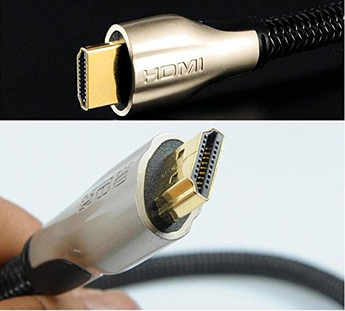 REALMAX® 1m 2m 3m 4m 5m 10m HDMI Cable High Speed Gold Premium Quality supports all HD ready devices and gadgets (5m, Braided)