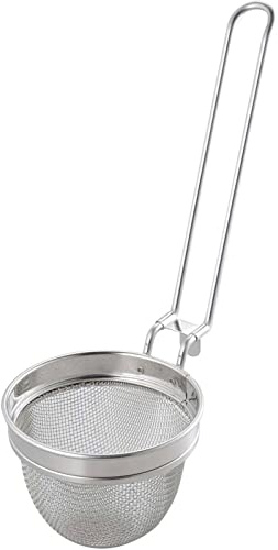 Shimomura 29343 Miso Strainer - Meijin (Made in Japan), Fine Grade, Dishwasher Safe, Can be Hung on the Pot Edge, Includes Hook