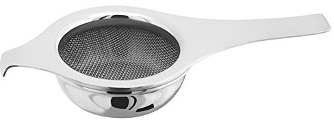 Stellar Tea Strainer for Loose Tea, Stainless Steel Fine Mesh, Argon Welded, Dishwasher Safe, Silver