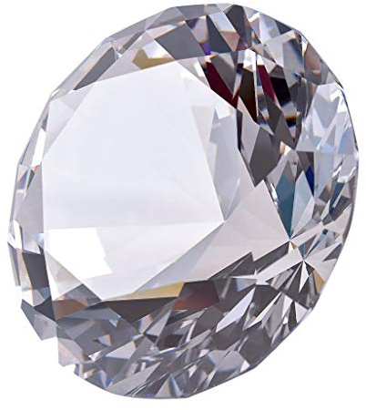 LONGWIN 80mm(3.1 Inch) Crystal Diamond Paperweight Jewels Wedding Decorations Centerpieces Home Decor (Clear)­