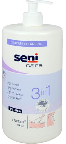 Seni Care Waschcreme 3 in 1 mit 3% Urea, 1000 ml Creme