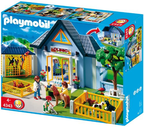 PLAYMOBIL 4343 Tierklinik mit Gehegen