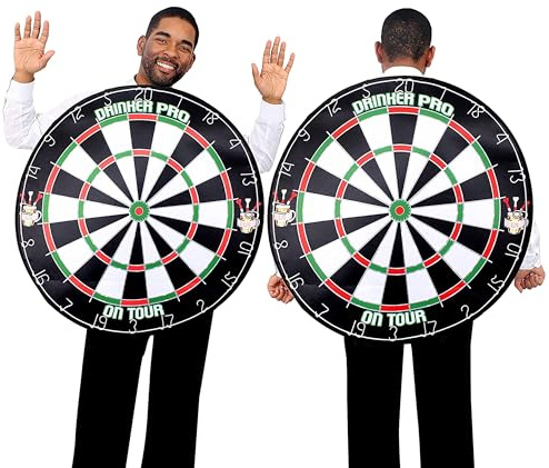 Dart Board kostym maskeraddräkt – unisex dubbelsidig darttavla smörgåsbräda stil kostym nyhet