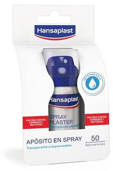 Hansaplast Apósito para heridas en Spray, fácil aplicación, protección impermeable y transparente, protege contra gérmenes y bacterias, cortes pequeños y abrasiones, 50 aplicaciones, 32,5 ml