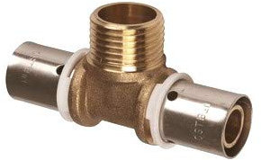 IBP Bänninger - Raccord à sertir - Té PER à sertir Ø20 - Mâle 1/2 (15/21) - Ø20 -