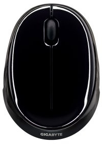 Gigabyte Aire M1 Retractable Optical Mouse,Shiny Black (GM-AIRE M1 BLACK)