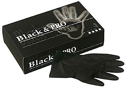 Sinelco Black Pro Guantes Latex 20U Negro/Grande-L, Único, Estándar (5412058863011)