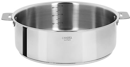 Cristel - S24QMP- Sauteuse inox 24cm sans poignée amovible - Collection Casteline