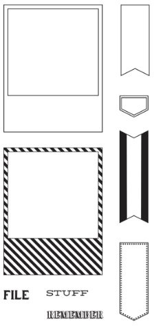Fiskars Teresa Collins 4x8 Inch Frames Clear Stamps