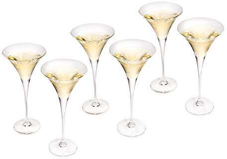 Callisto - Juego de 6 copas de martini, cristal
