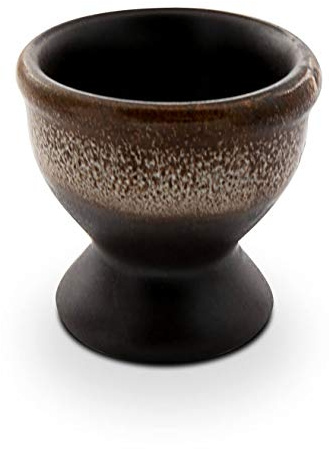Bunzlauer keramik Original Eierbecher hoch Ø5,4 cm, Höhe: 5,2 cm im Dekor ZACIEK (braun)