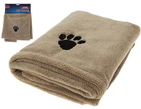 PMS Luxueuse Serviette en Microfibre Super absorbante pour Animaux de Compagnie – 110 cm x 71 cm (1 pièce) – Microfibre de qualité supérieure – Idéal pour Toutes Les Races