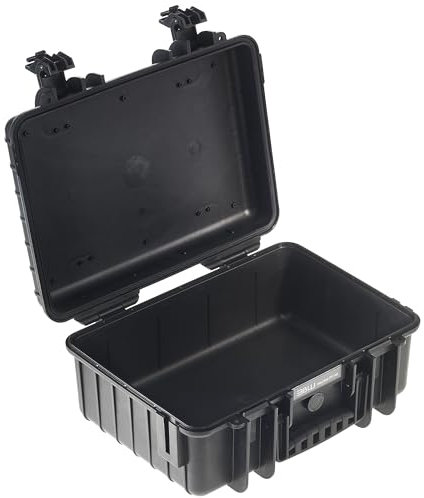 B&W International Transportkoffer Outdoor 4000 (PP.166) Schwarz – Leerkoffer – wasserdicht (IP67), staubdicht, schlagfest, extrem robust